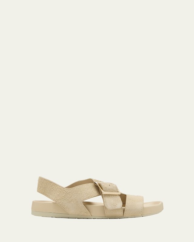 Ease Suede Toe-Ring Comfort Sandals