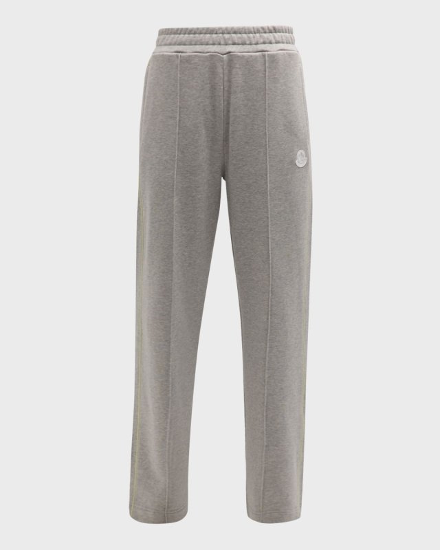 Pintuck Straight-Leg Sweatpants