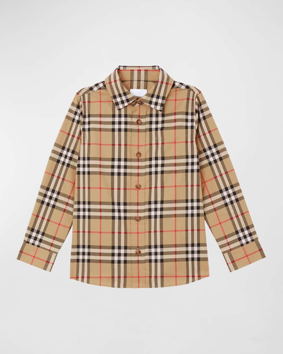 Boy's Owen Check-Print Shirt, Size 3-1