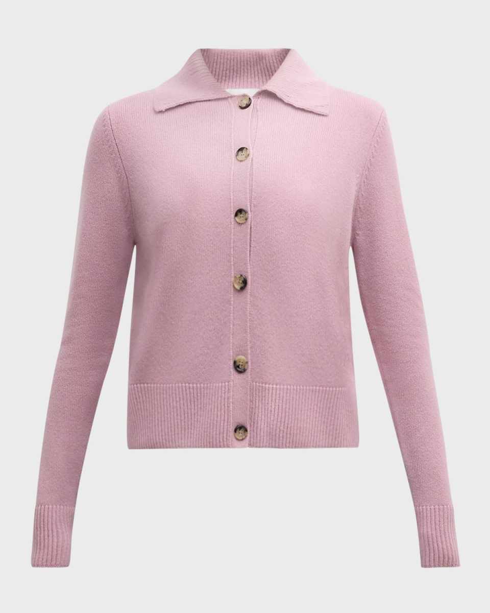 Cashmere Spread-Collar Cardigan