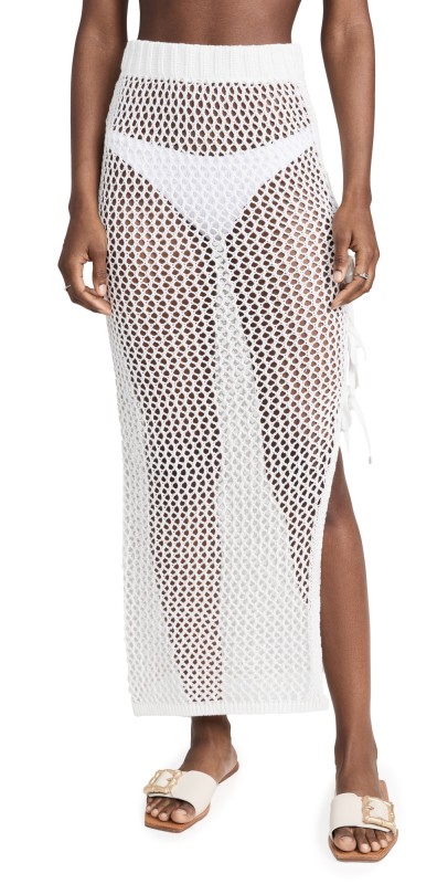 Beach Riot Deborah Skirt White