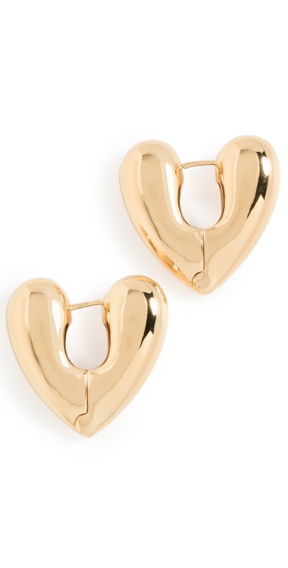 Annika Inez Large Heart Hoops Gold
