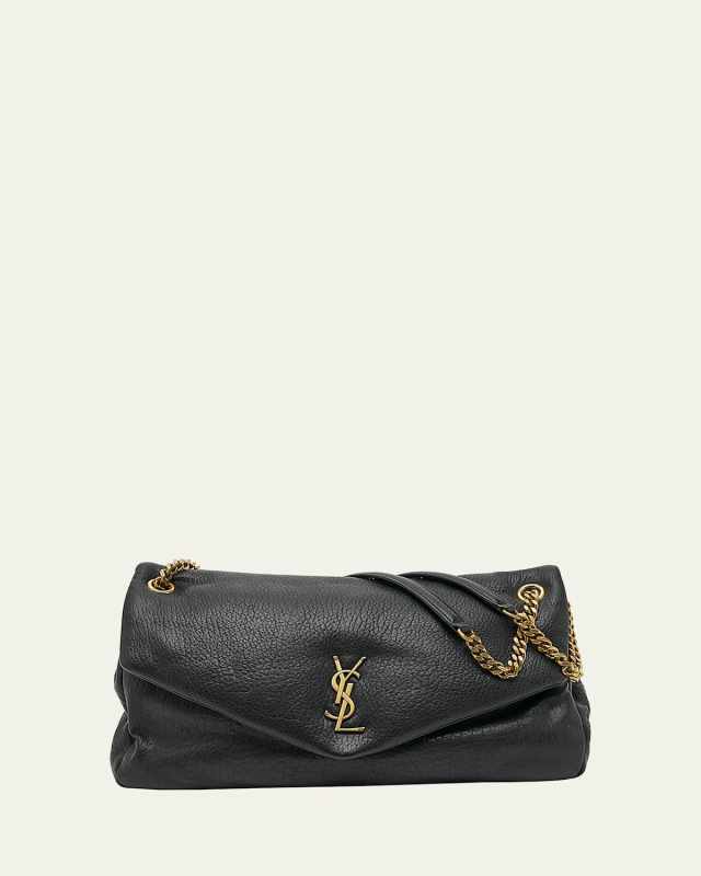 Calypso Large YSL Shoulder Bag in Leather