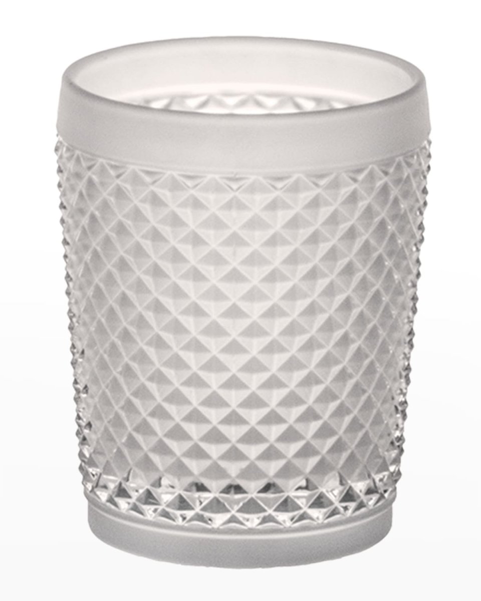 Bicos White Frost Lowball Glass