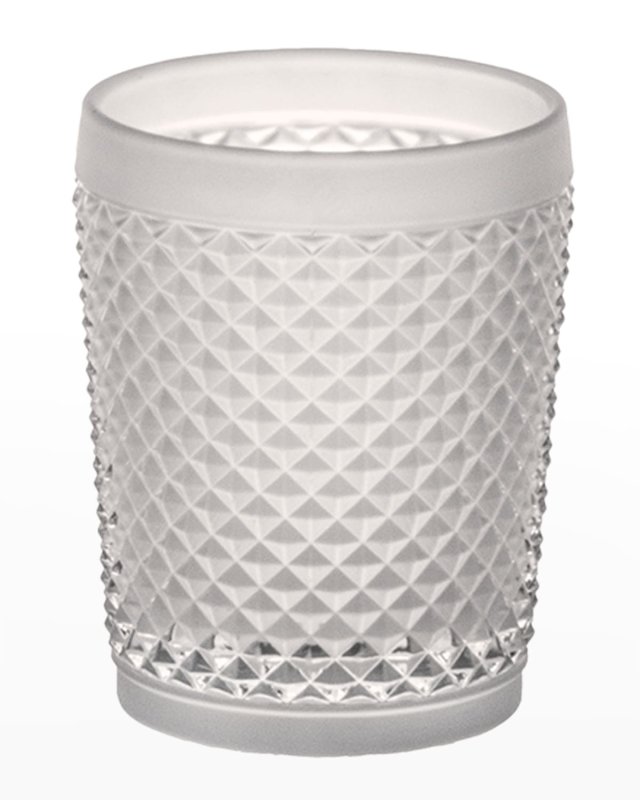 Bicos White Frost Lowball Glass