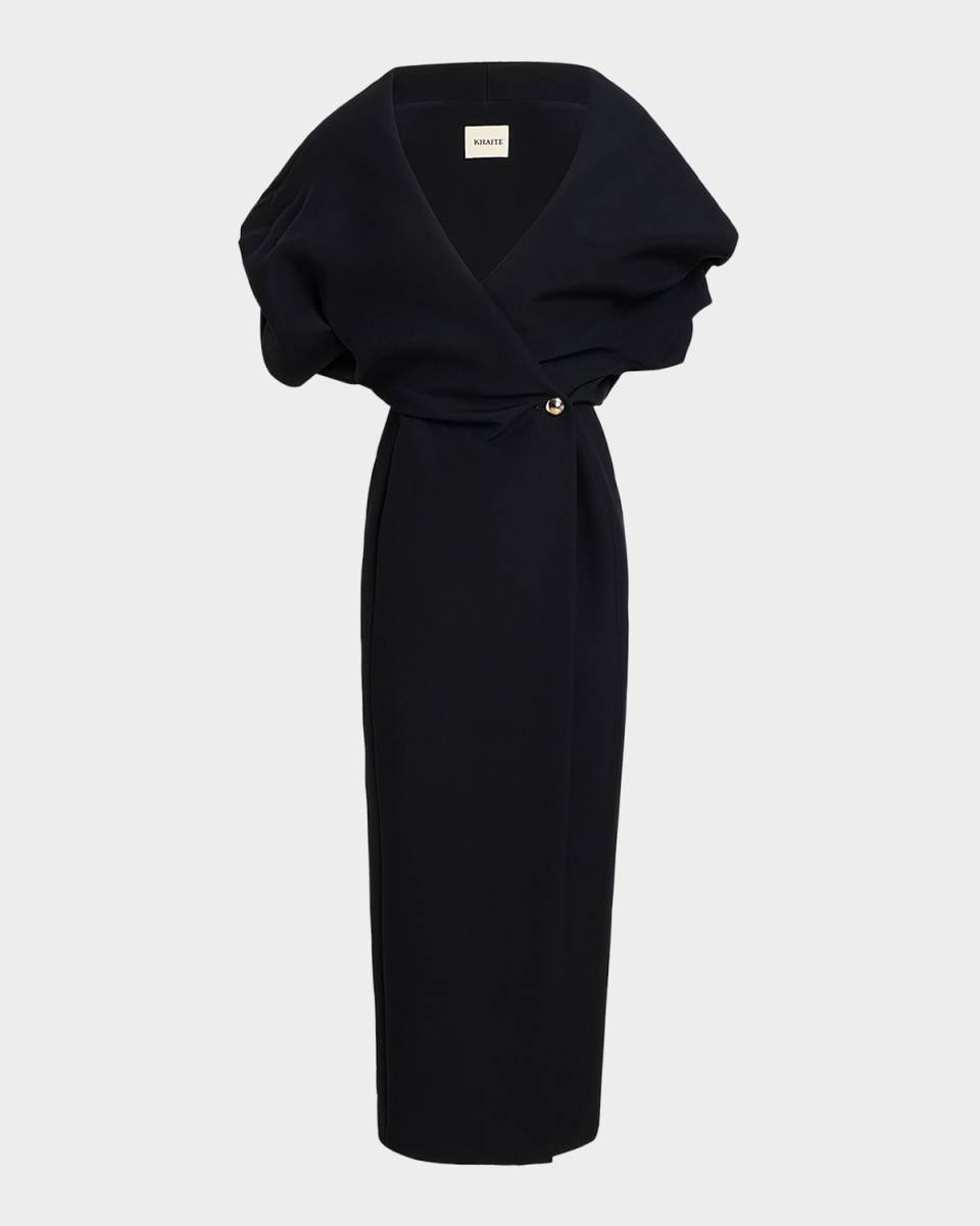 Truman Wrapped Crepe Pencil Dress