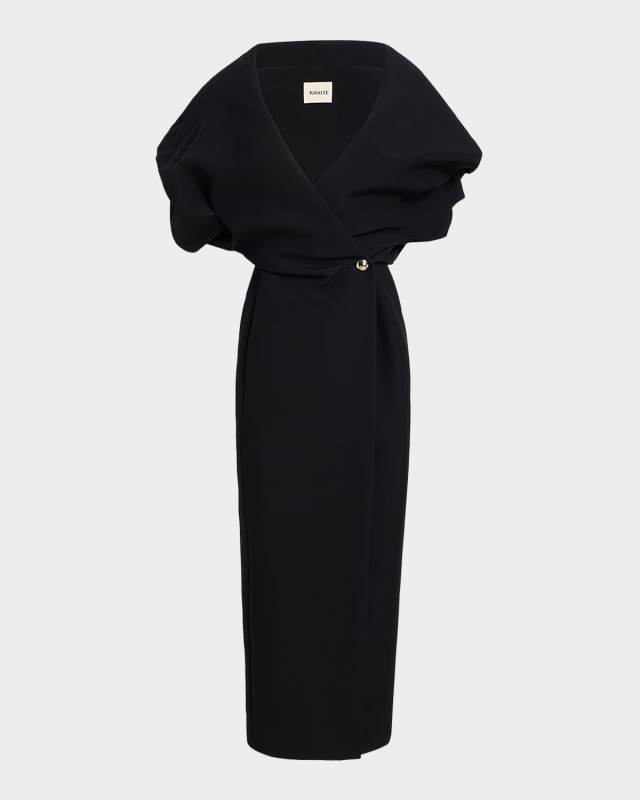 Truman Wrapped Crepe Pencil Dress