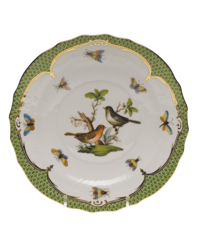 Rothschild Bird Green Motif 05 Salad Plate