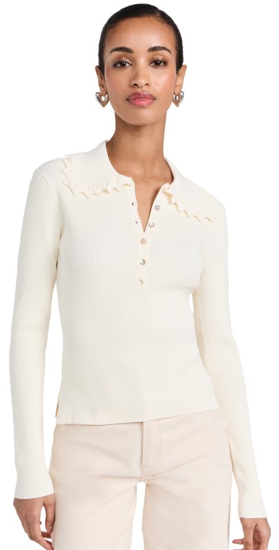 Ulla Johnson Liese Pullover Sweater Alabaster