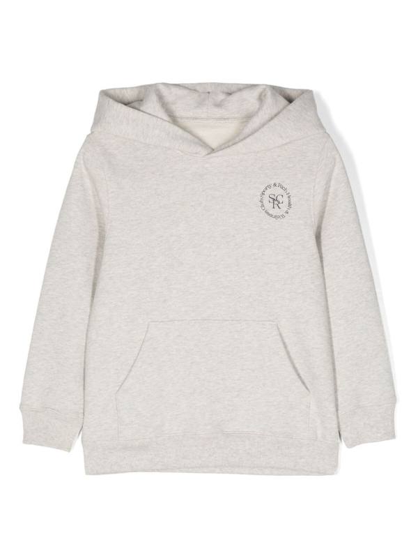 logo-print cotton hoodie