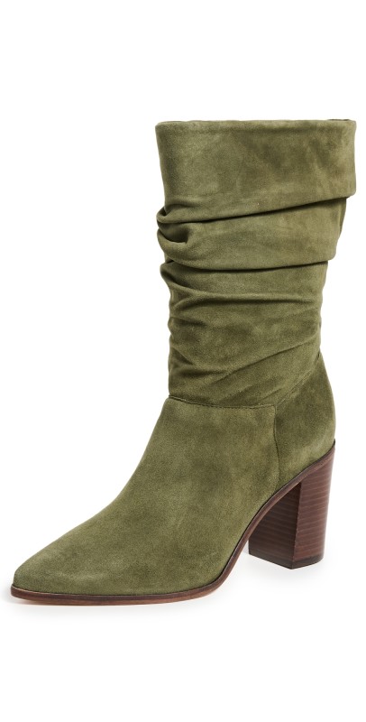 Schutz Ashlee Block Boots Military Green