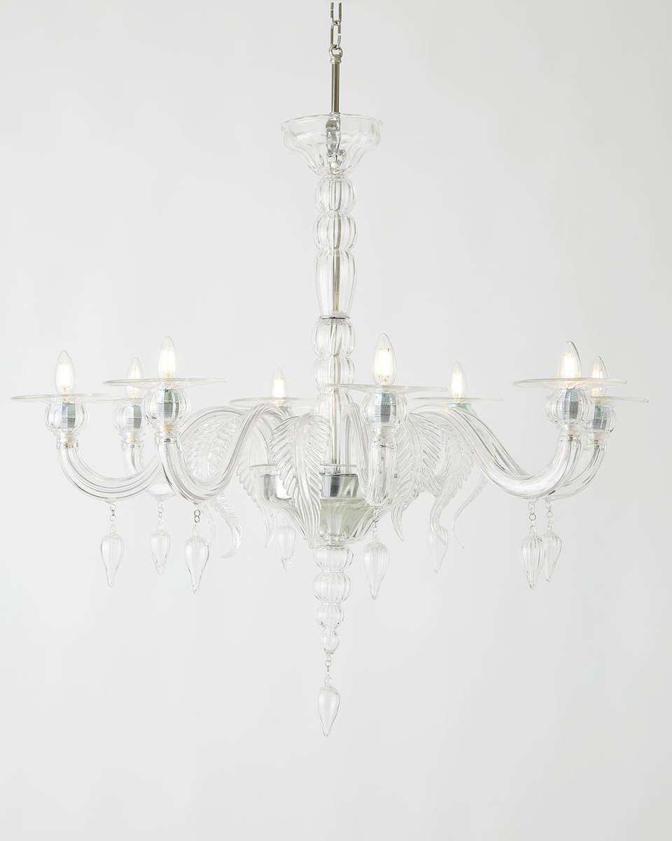 Embellished Venetian Glass Chandelier