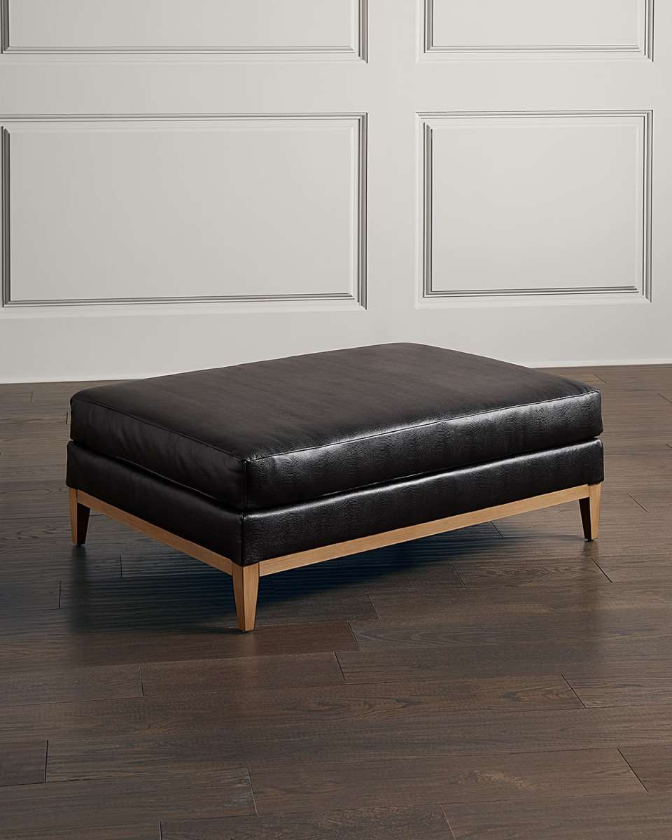 Darius Leather Ottoman