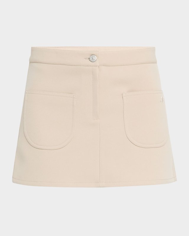 2-Pocket Twill Mini Skirt