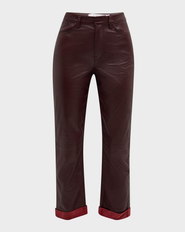 Koiko Cropped Leather Pants