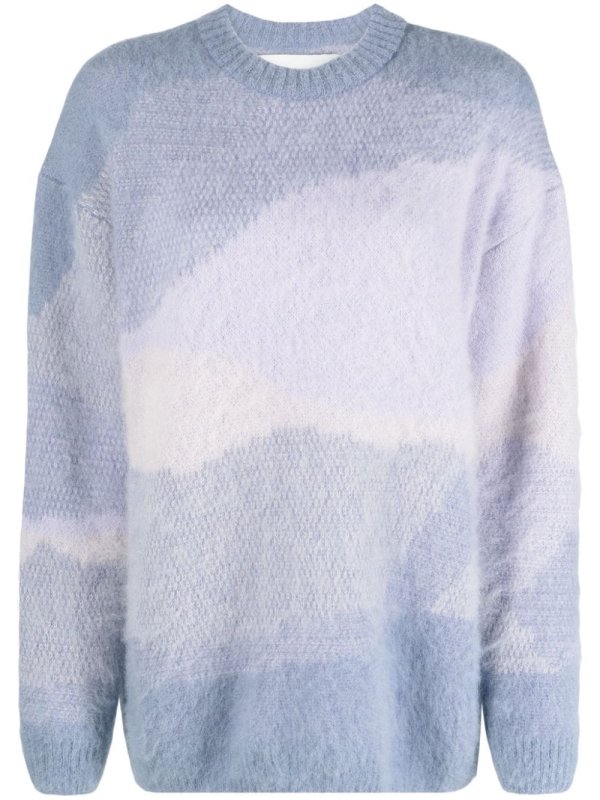 Eclipse patterned intarsia-knit jumper