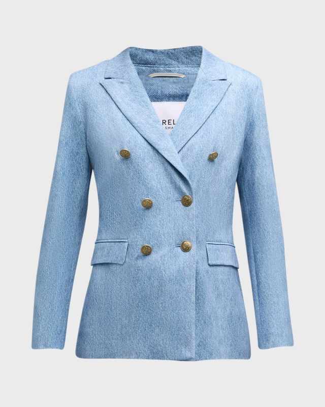 Negozio Heathered Double-Breasted Blazer