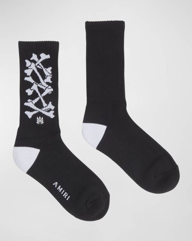 Kid's Bones Intarsia 1-Pair Of Socks, Size S-L