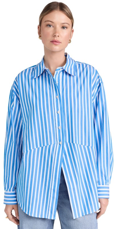 Favorite Daughter The Door's Always Open Ex Boyfriend Shirt Azure Stripe
