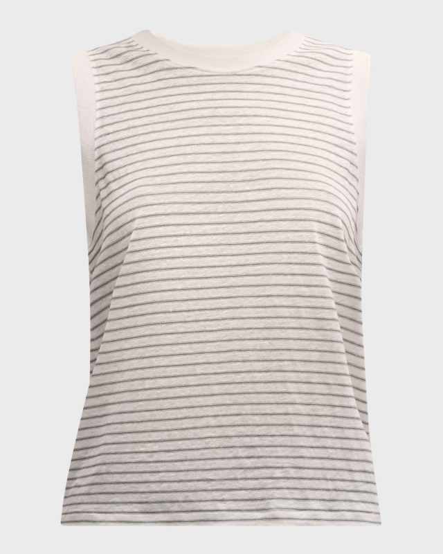 Stripe Crewneck Muscle T