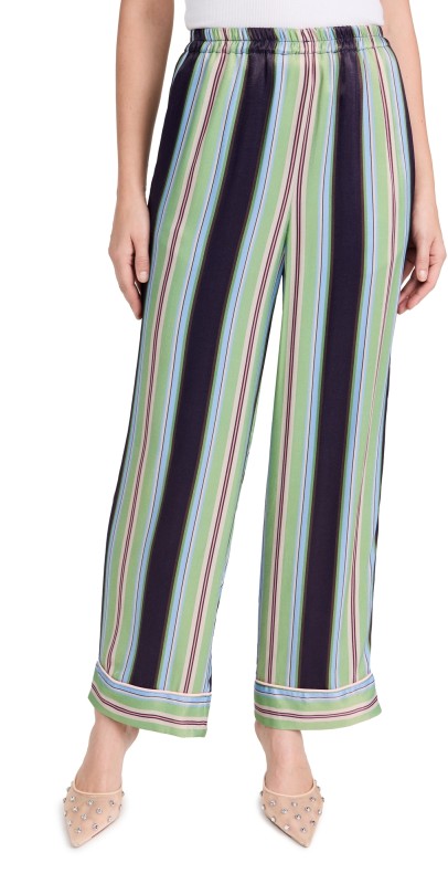 Sleeper Pastelle Pants Teal Stripes