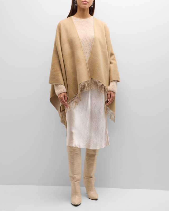 Fringe Cashmere Cape