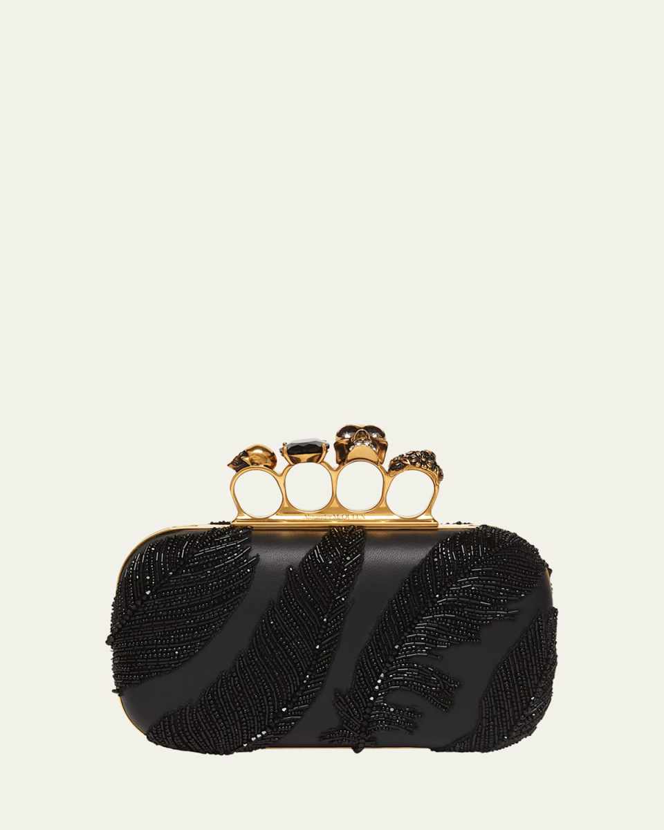 The Skull Four-Ring Crystal Clutch Bag