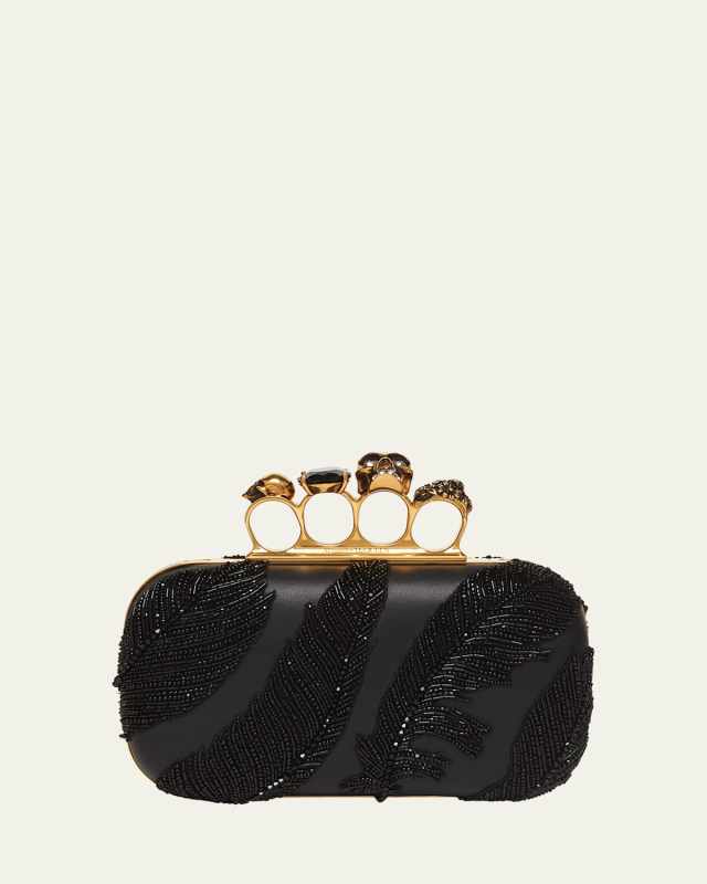 The Skull Four-Ring Crystal Clutch Bag