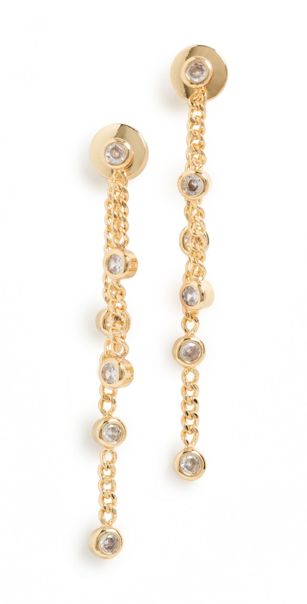 Luv Aj The Estelle Double Chain Studs Gold