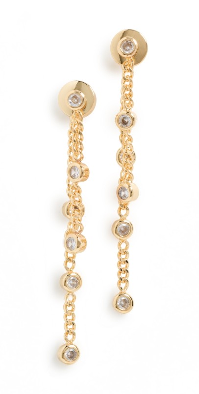 Luv Aj The Estelle Double Chain Studs Gold