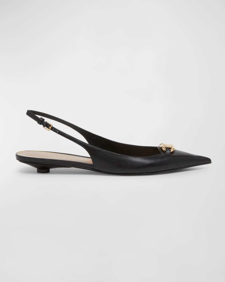 Moon VLogo Slingback Ballerina Flats