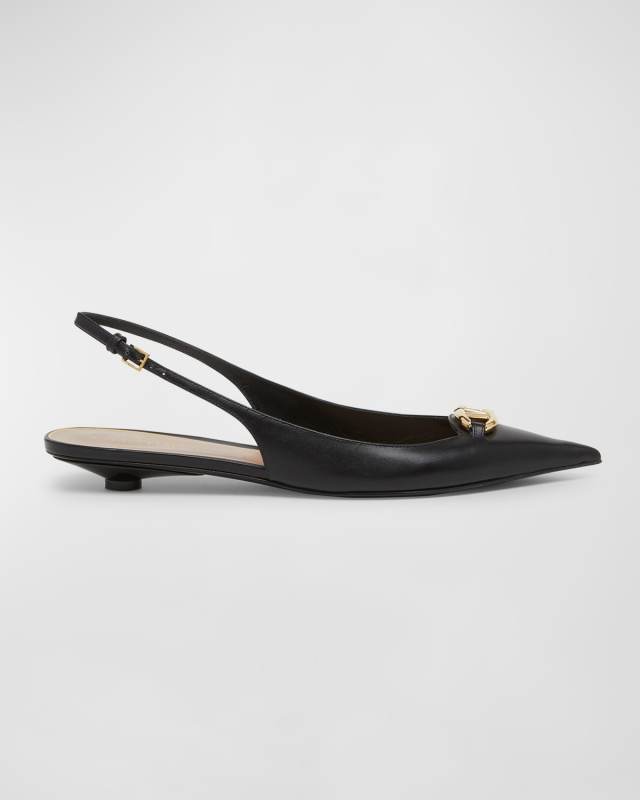 Moon VLogo Slingback Ballerina Flats