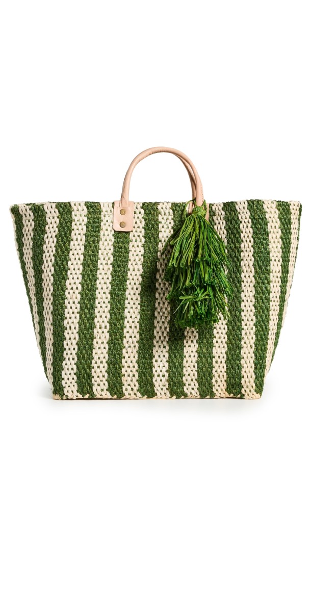 Mar Y Sol Lido Tote Emerald/Natural