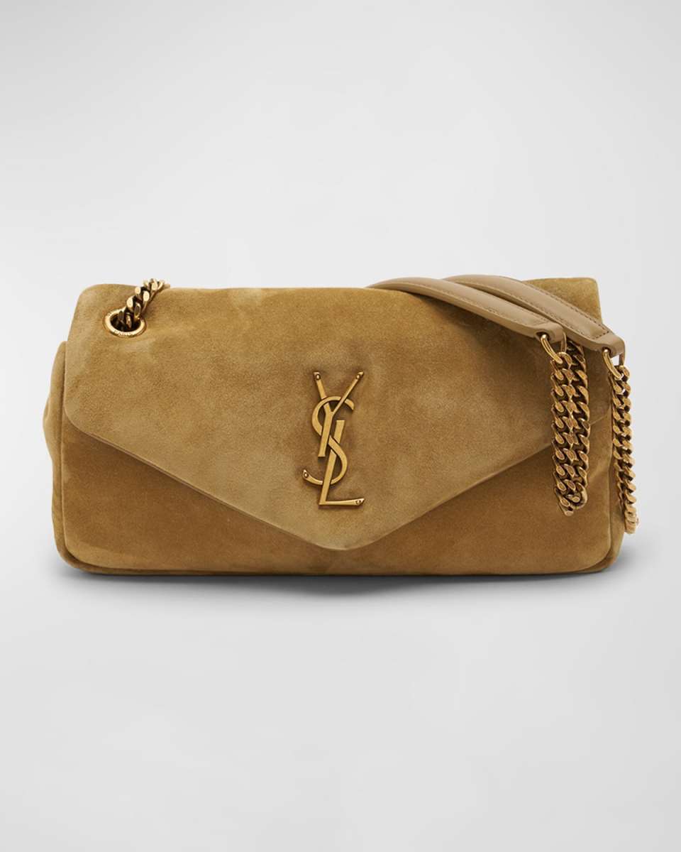 Calypso Small YSL Shoulder Bag in Suede