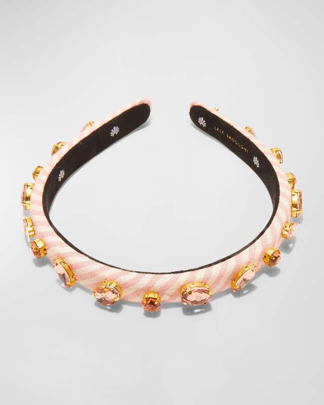 Gigi Embellished Seersucker Headband
