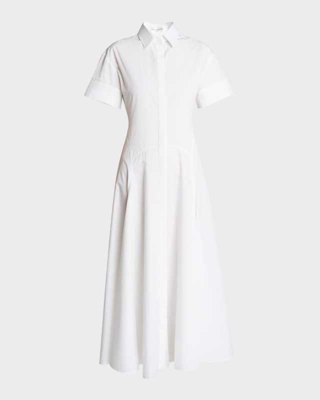 Panelled Button-Front Shirtdress