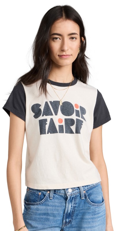 MOTHER The Goodie Goodie Ringer Tee Saviore Faire