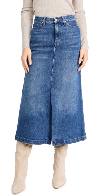 7 For All Mankind Classic Maxi Denim Skirt Explorer