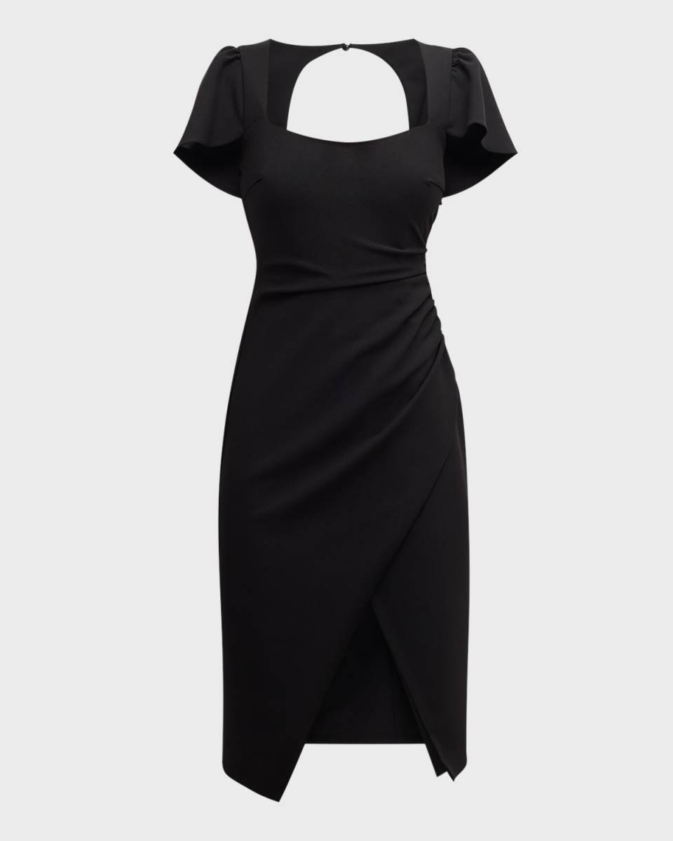 Meredith Cutout Bodycon Faux-Wrap Dress