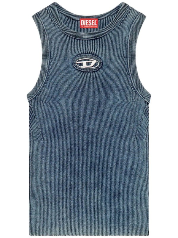 M-Anchor-A-Sl ribbed cotton tank top