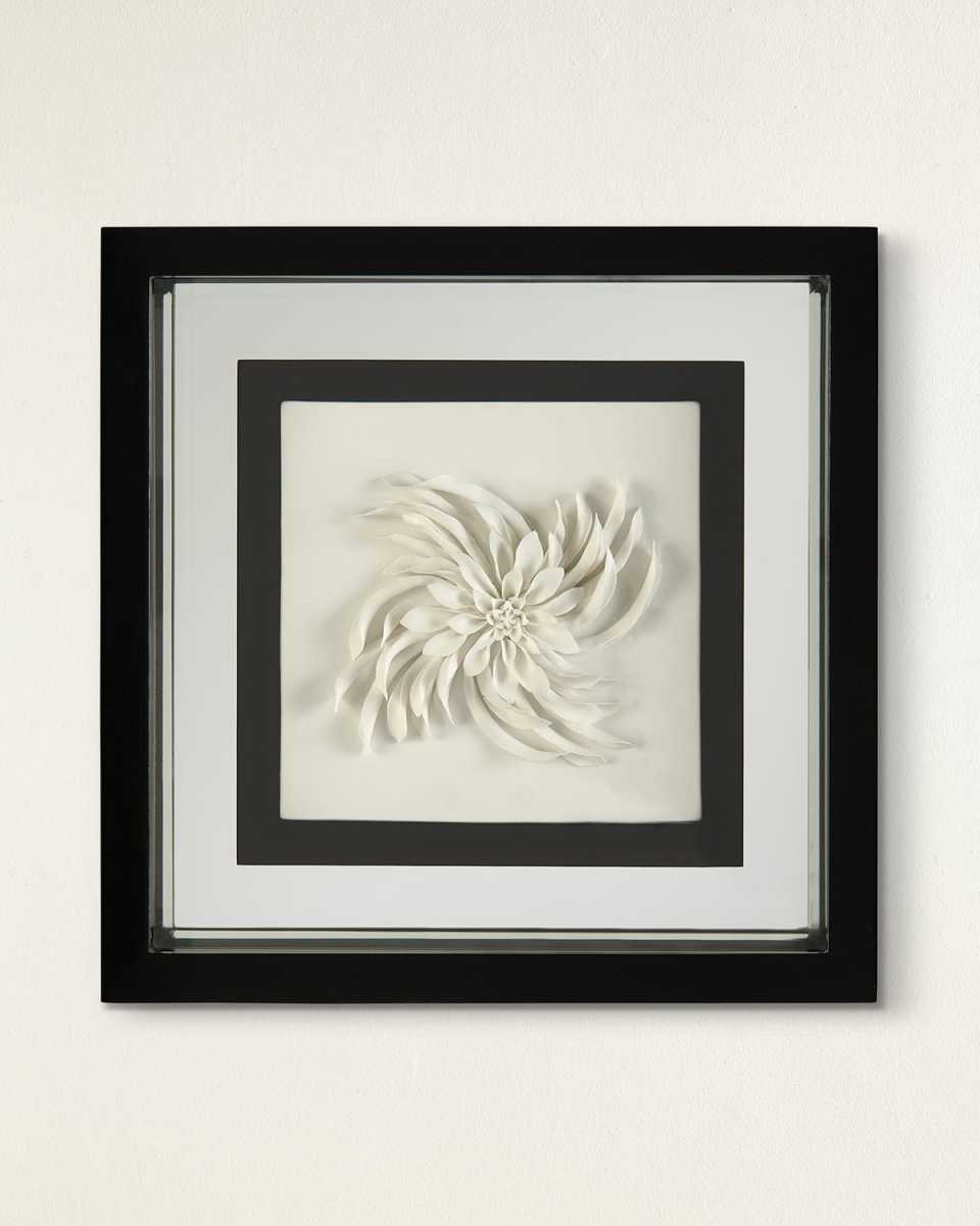 "Black & White Porcelain Flower I" Wall Art