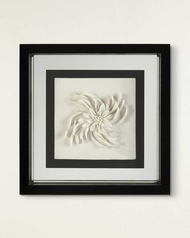 "Black & White Porcelain Flower I" Wall Art