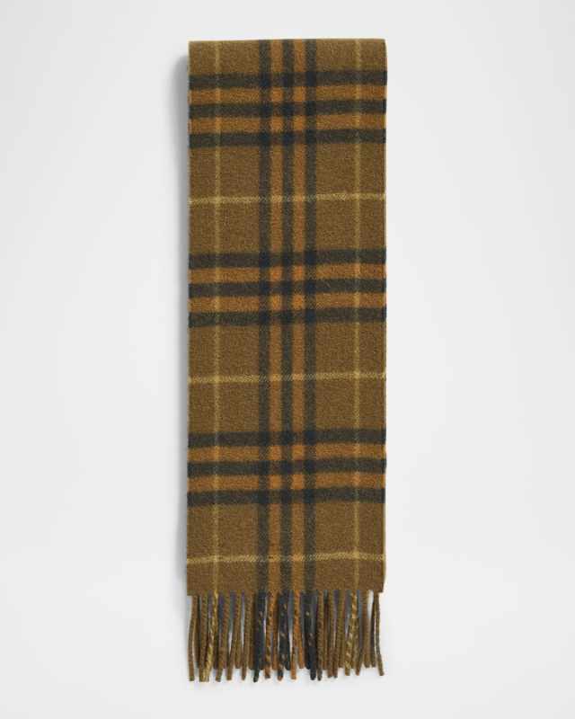 Men's Cashmere Check Scarf