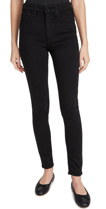rag & bone Nina High Rise Skinny Jeans Black