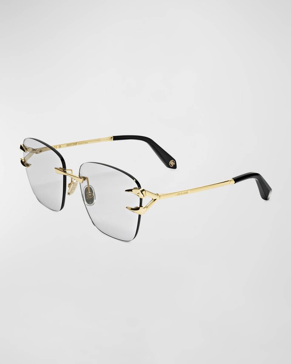 Tiger Tooth Rimless Square Sunglasses