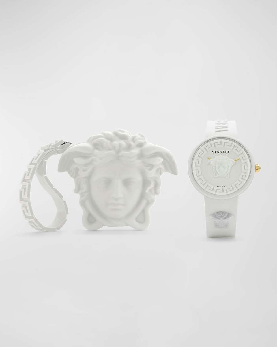 Unisex Medusa Pop White Silicone Watch, 39mm