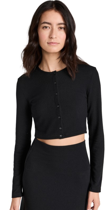 Leset Lauren Crop Cardigan II Black