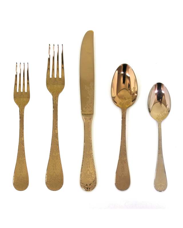 Coccodrillo Bronzo 20-Piece Flatware Set
