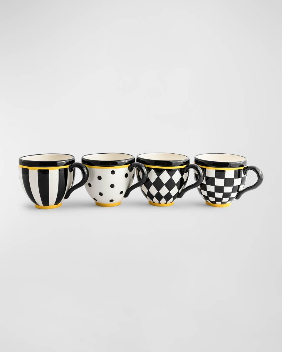 Courtly Mugs, Set of 4