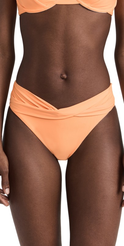 solido High Waist Bikini Bottoms Neon Orange